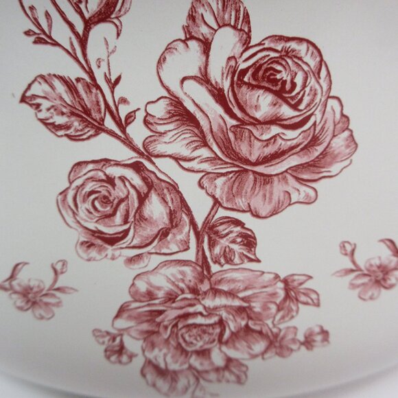 Pioneer Woman Agatha Enamel on Steel 1.8 Qt Whistling Tea Kettle Floral Red - Picture 3 of 11